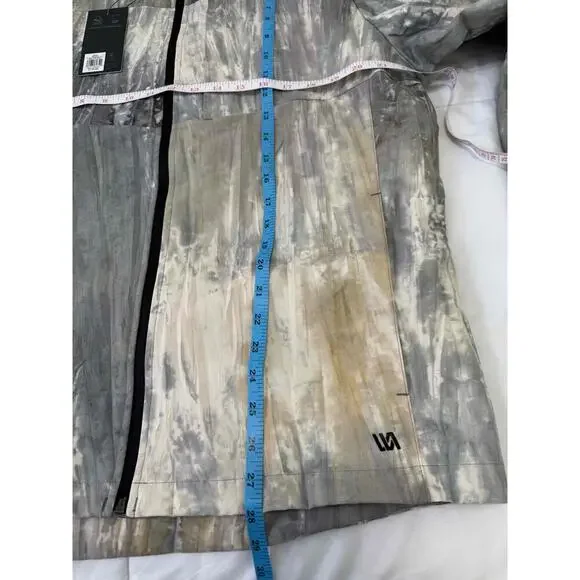 VRST Multicolor Abstract Print Hooded Jacket Medium On Trend Fashion